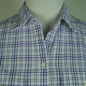 BANANA REPUBLIC Lavender Plaid long slleve shirt S